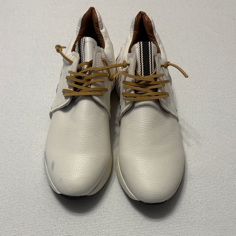 ShuShop White and Tan Sneakers